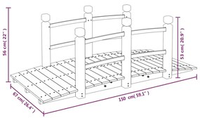 ΓΕΦΥΡΑ ΚΗΠΟΥ ΜΕ ΚΑΓΚΕΛΑ 150X67X56 ΕΚ. ΜΑΣΙΦ ΞΥΛΟ ΕΡΥΘΡΕΛΑΤΗΣ 363355