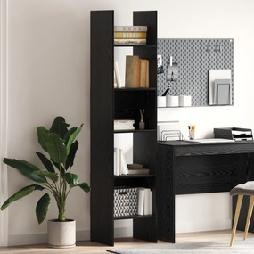 vidaXL Βιβλιοθήκη Μαύρη δρυς 40 x 35 x 180 εκ. Επεξεργασμένο ξύλο