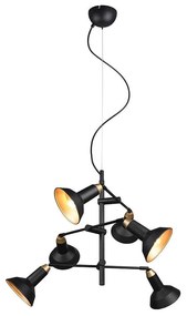 Φωτιστικό Οροφής Roxie 311900632 60x60x150cm 6xE14 10W Black Trio Lighting