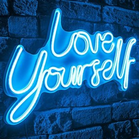 Διακοσμητικό Φωτιστικό Τοίχου Love Yourself 395NGR2480 47x2x29cm Led 36W Blue Wallity