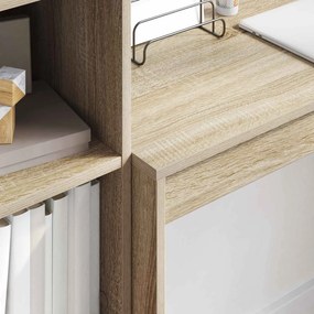 vidaXL Γραφείο με συρτάρι με ράφι με αποθήκευση 2 pcs Δρύς Sonoma