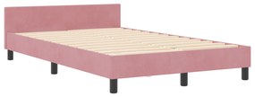 vidaXL Κρεβάτι Ροζ 120x200 εκ. Βελούδο