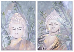 Καμβάς DKD Home Decor Έλατο Καμβάς 80 x 3 x 120 cm 80 x 2,8 x 120 cm