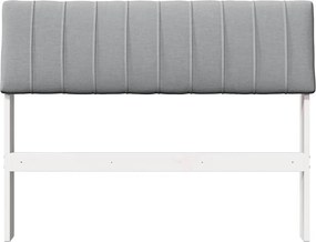 vidaXL Ταπετσαρισμένο κεφαλάρι Ανοιχτό γκρι 100 cm