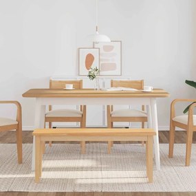 Πάγκος vidaXL 110 cm μασίφ ξύλο καουτσούκ