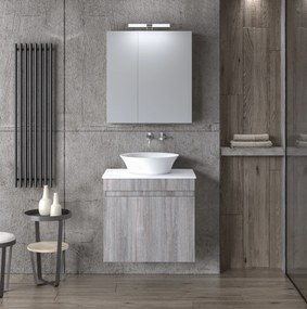 ΣΕΤ ΕΠΙΠΛΟΥ OMEGA TOP 60cm χρ.GREY OAK 9SOMT060GO
