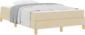 vidaXL Κρεβάτι με ελατήρια με στρώμα Κρεμ 120 x 190 cm ύφασμα