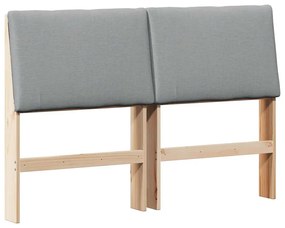 vidaXL Ταπετσαρισμένο κεφαλάρι Ανοιχτό γκρι 160 cm