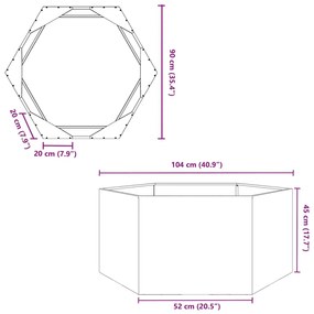 ΖΑΡΝΤΙΝΙΕΡΑ ΚΗΠΟΥ ΕΞΑΓΩΝΗ ΠΡΑΣΙΝΗ ΛΑΔΙ 104X90X45 ΕΚ. ΑΤΣΑΛΙ 851132