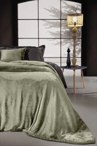 Κουβέρτα Με Μαξιλαροθήκη Flannel Υπέρδιπλη Velvet Khaki 220x240εκ. Guy Laroche