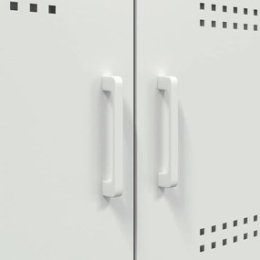 Ντουλάπι Λευκό 100,5x39x79 εκ. από Χάλυβα - Λευκό