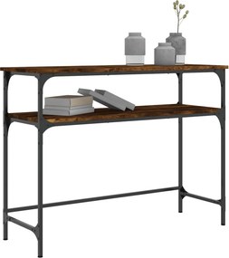 vidaXL Τραπέζι Κονσόλα Καπνιστή Δρυς 100x35,5x75 εκ. Επεξεργ. Ξύλο