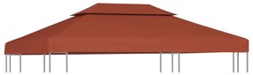 vidaXL Κάλυμμα για Κιόσκι 2 Επιπέδων Τερακότα 4 x 3 μ. 310 γρ./μ²