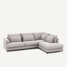 Γωνιακός καναπές δεξιός, βελούδινος, Marsile