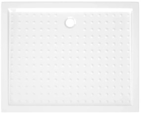 vidaXL Βάση Ντουζιέρας με Σχέδιο Τάπας Λευκή 80 x 100 x 4  εκ. από ABS