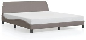 vidaXL Σκελετός Κρεβατιού Χωρίς Στρώμα Taupe 180x200 εκ. Υφασμάτινο