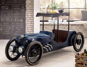 EXTREME INTERIOR DESIGN METAL OLDTIMER WITH WINE RACK 68816