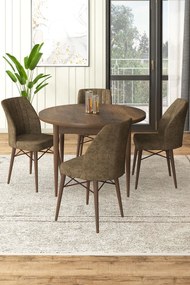 Dining Table &amp; Chairs Set (5 Pieces) Rox - Baroque, Brown Baroque
Brown