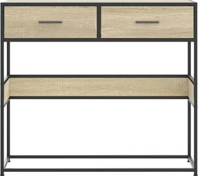 vidaXL Τραπέζι Κονσόλα Sonoma Δρυς 90x35x80 εκ. Επεξεργασμένο Ξύλο