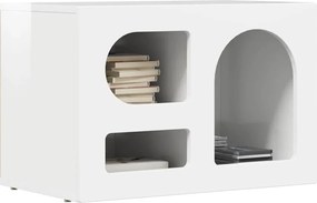 vidaXL Ντουλάπι TV Υψηλής γυαλάδας λευκό 60 x 35 x 40 εκ.