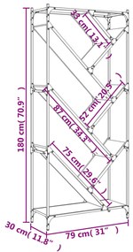 ΒΙΒΛΙΟΘΗΚΗ ΓΚΡΙ SONOMA 79X30X180 ΕΚ. ΕΠΕΞΕΡΓ. ΞΥΛΟ &amp; ΜΕΤΑΛΛΟ 845434