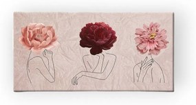 Πίνακας Line and Flowers - 150Χ75
