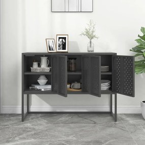 vidaXL Μπουφές Ανθρακί 105 x 35 x 75 εκ. από Ατσάλι
