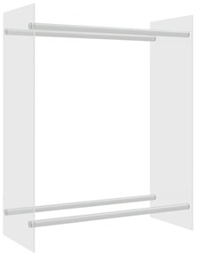 vidaXL Ράφι Καυσόξυλων Διαφανές 80 x 35 x 100 εκ. από Ψημένο Γυαλί