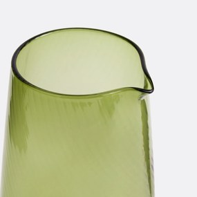 Γυάλινη χρωματιστή καράφα με στριφτή σχεδίαση Jill