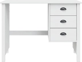 vidaXL Γραφείο με Συρτάρια HILL Λευκό 100 x 45 x 74 εκ Στερεό πεύκο