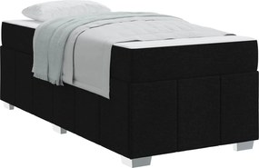 vidaXL Σκελετός Κρεβατιού με στρώμα Μαύρο 80 x 200 cm ύφασμα