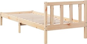 vidaXL Πλαίσιο Κρεβατιού Μακρύ Χωρίς Στρώμα 80x220 εκ Μασίφ Πεύκο