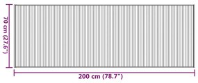 Χαλί Ορθογώνιο Καφέ 70 x 200 εκ. Μπαμπού - Καφέ