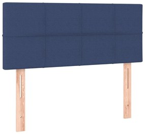 Κρεβάτι Boxspring με Στρώμα Μπλε 120x190 εκ. Υφασμάτινο - Μπλε