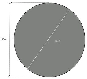 Καθρέφτης τοίχου Losta Megapap χρώμα λευκό 60x60x2,2εκ.