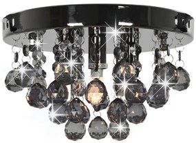 vidaXL Φωτιστικό Οροφής Στρογγυλό Μαύρο G9 με Χάντρες