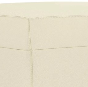 vidaXL Υποπόδιο Κρεμ 60x50x41 εκ. από Συνθετικό Δέρμα