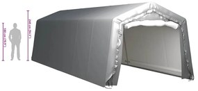 vidaXL Τέντα Αποθήκευσης Γκρι 300 x 900 εκ. Ατσάλινη