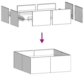 ΖΑΡΝΤΙΝΙΕΡΑ ΛΕΥΚΗ 100X100X40 ΕΚ. ΑΠΟ ΧΑΛΥΒΑ 860816