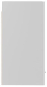 Ντουλάπι Κρεμαστό Γυαλιστερό Λευκό 39,5x31x60εκ. από Επεξ. Ξύλο - Λευκό