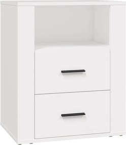 vidaXL Κομοδίνο Λευκό 50 x 36 x 60 εκ. από Επεξεργασμένο Ξύλο
