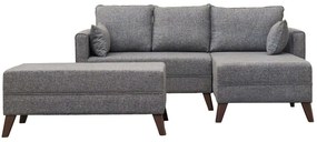 Καναπές - Κρεβάτι Γωνιακός (Δεξιά Γωνία) Bella 825BLC1504 205x140x85cm Grey