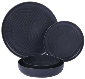 Σερβίτσιο Πιάτα Φαγητού Capri (Σετ 24Τμχ) KX00443S24 Black Kutahya Porselen 24 τμχ Πορσελάνη