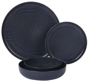 Σερβίτσιο Πιάτα Φαγητού Capri (Σετ 24Τμχ) KX00443S24 Black Kutahya Porselen 24 τμχ Πορσελάνη