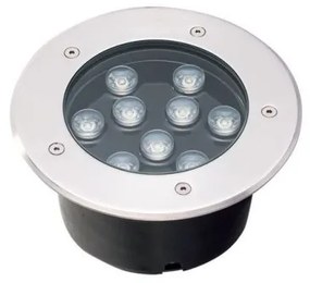 Επιδαπέδιο φωτιστικό χωνευτό σποτ LED Lotus inox Viokef-4187000-Ασημί 4187000