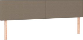 vidaXL Κρεβάτι Boxspring με Στρώμα Taupe 120x190 εκ. Υφασμάτινο