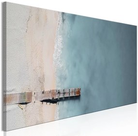 Πίνακας - Sea and Wooden Bridge (1 Part) Narrow Grey 120x40