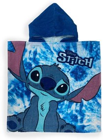 Πόντσο Παιδικό Microfiber 50x100εκ. Lilo &amp; Stitch 35 Sky Blue Disney DimCol