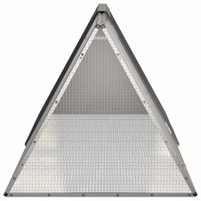 vidaXL Κλουβί Κουνελιών Ανθρακί 201,5x80,5x71 εκ Γαλβανισμένος Χάλυβας