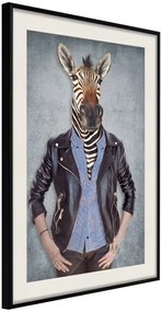 Αφίσα - Animal Alter Ego: Zebra - 40x60 - Μαύρο - Με πασπαρτού